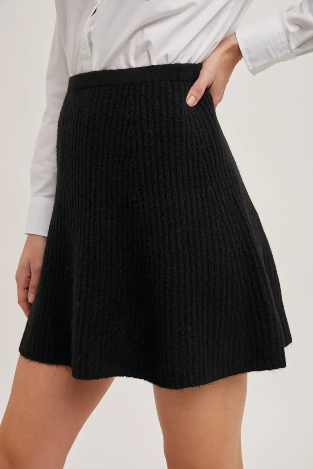 Ribbed Knit Mini Skirt image 6