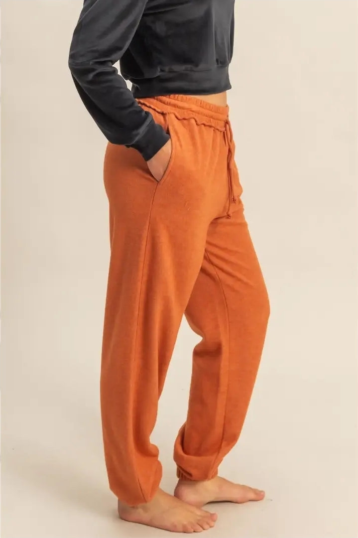 Reverse Seam High-Waisted Jogger Pants image 1