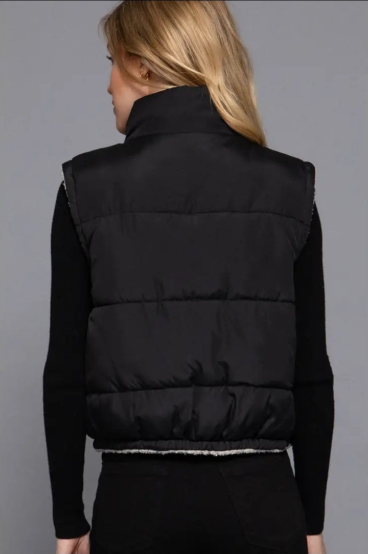 Reversible Fur Padding Vest image 1