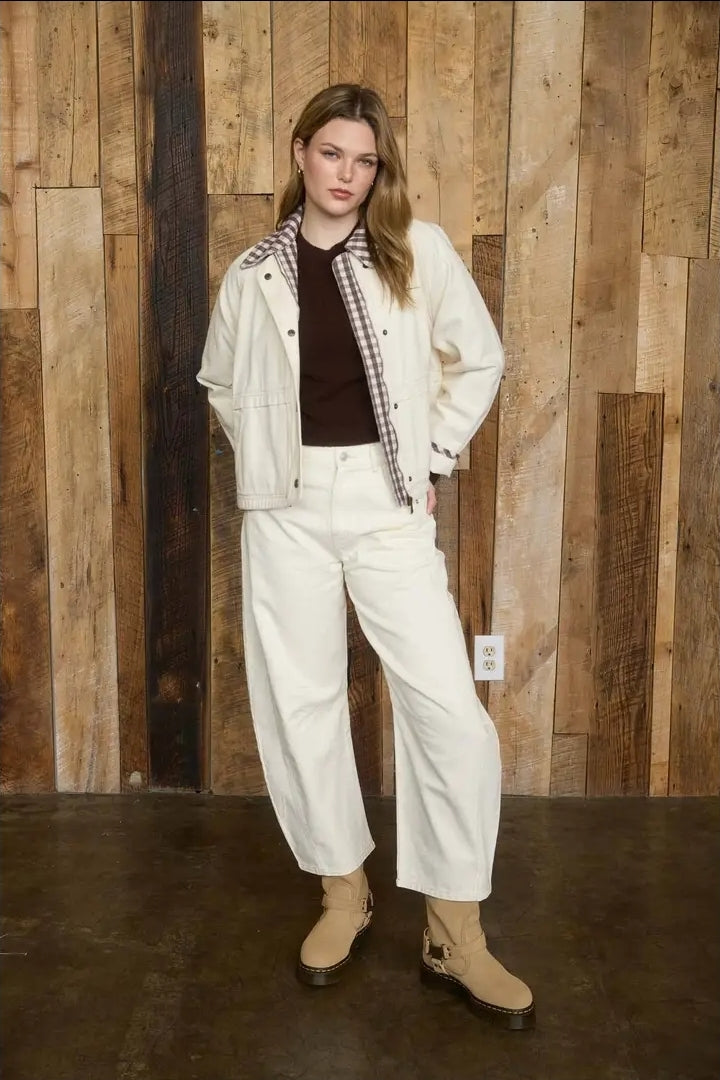 Wide Leg High Waist Cropped Pants image 4
