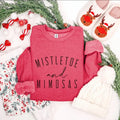 Mistletoe and Mimosas Christmas Crewneck Sweatshirt image 0