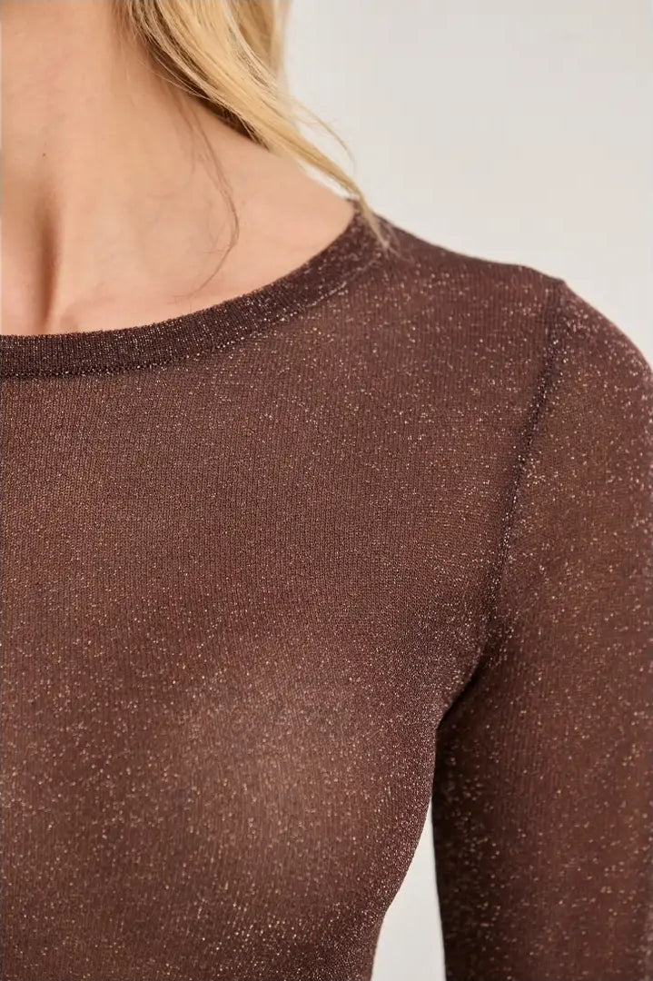 Eliana Lurex Sheer Top image 4