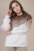 Soft Fleece Warm Cozy Ombre Pullover image 0