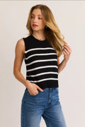 Round Neck Sleeveless Sweater Top image 0