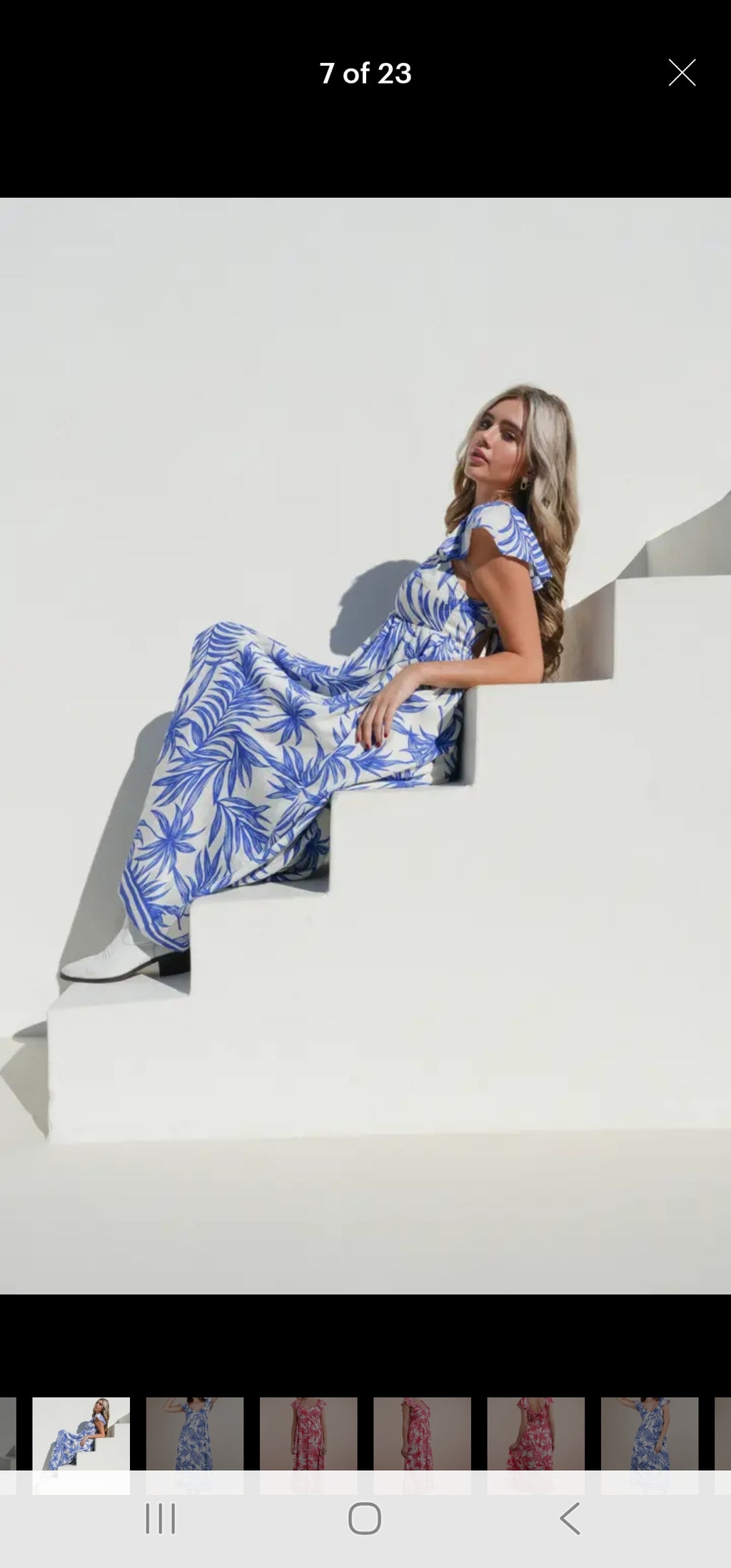 Tropical Printed Midi Summer Boho Dress image 4