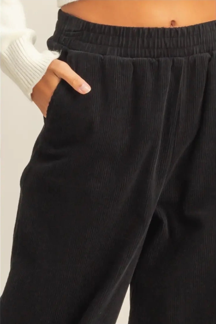 Corduroy High-Waisted Wide Leg Pants image 5