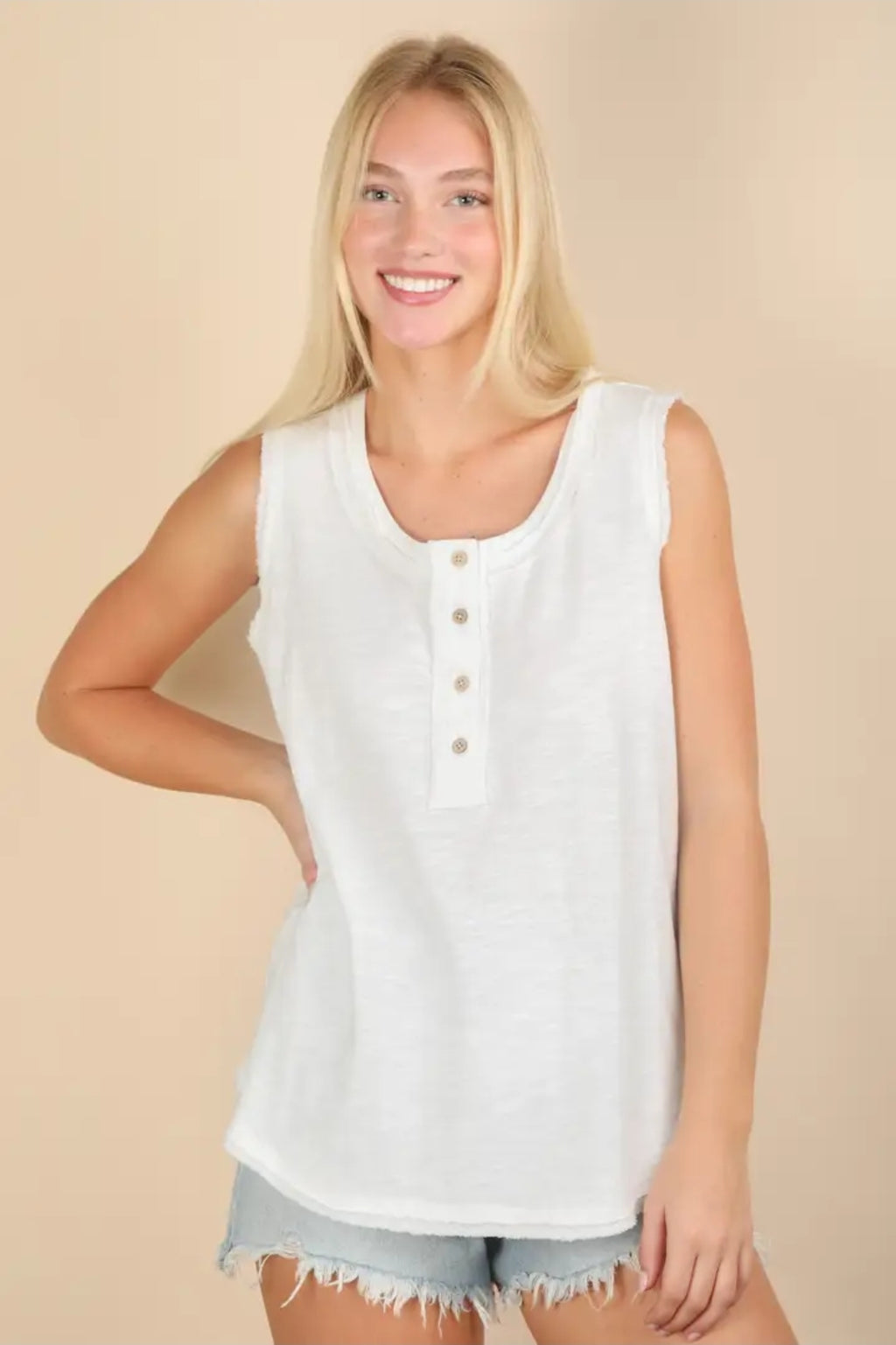 Solid Knit Sleeveless Comfy Top image 0