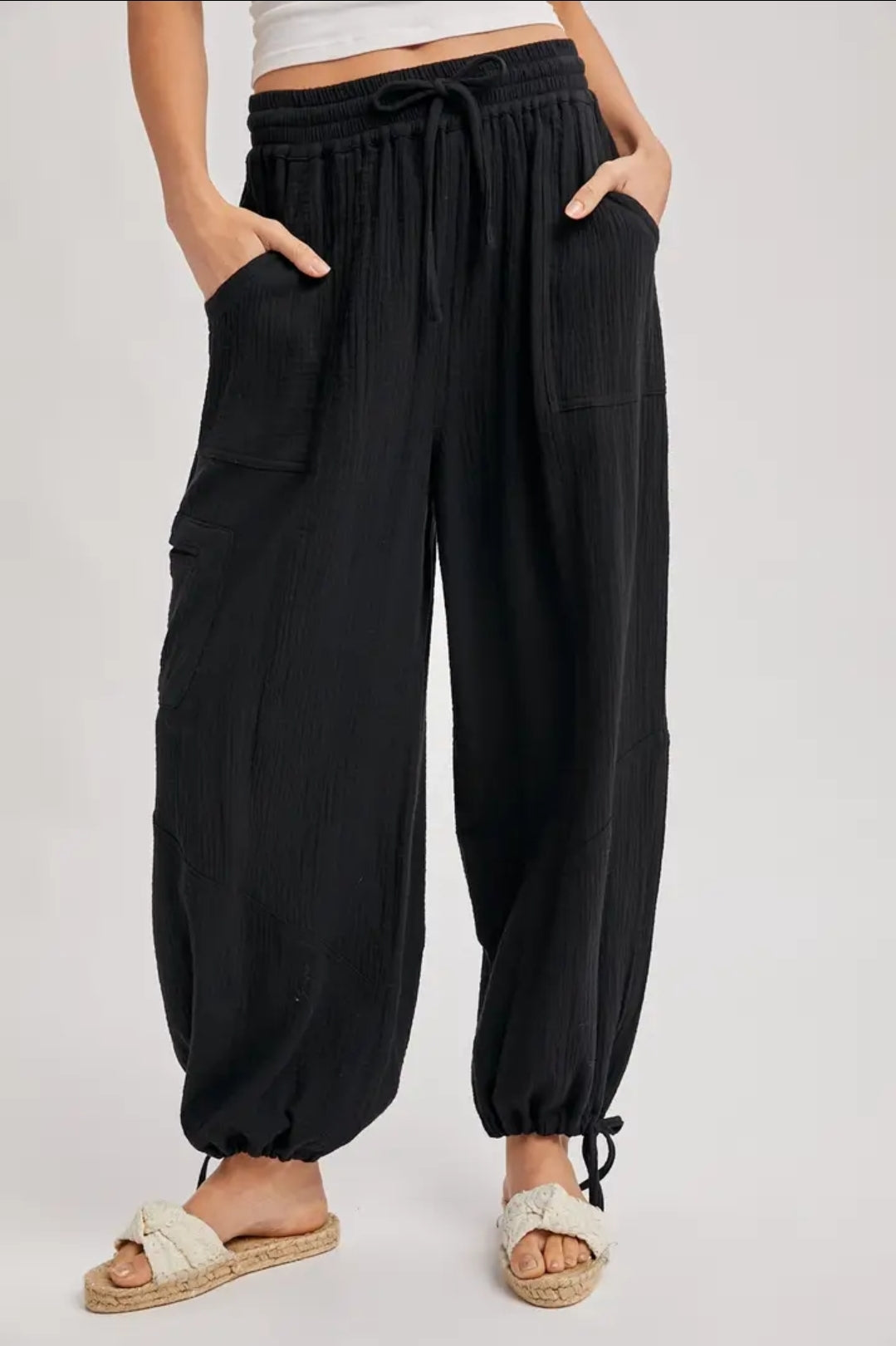 Jogger Harem Drawstring Pants image 1