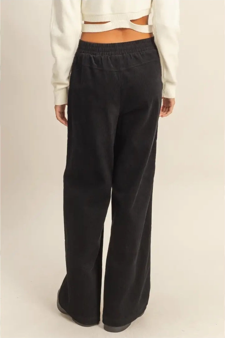 Corduroy High-Waisted Wide Leg Pants image 6