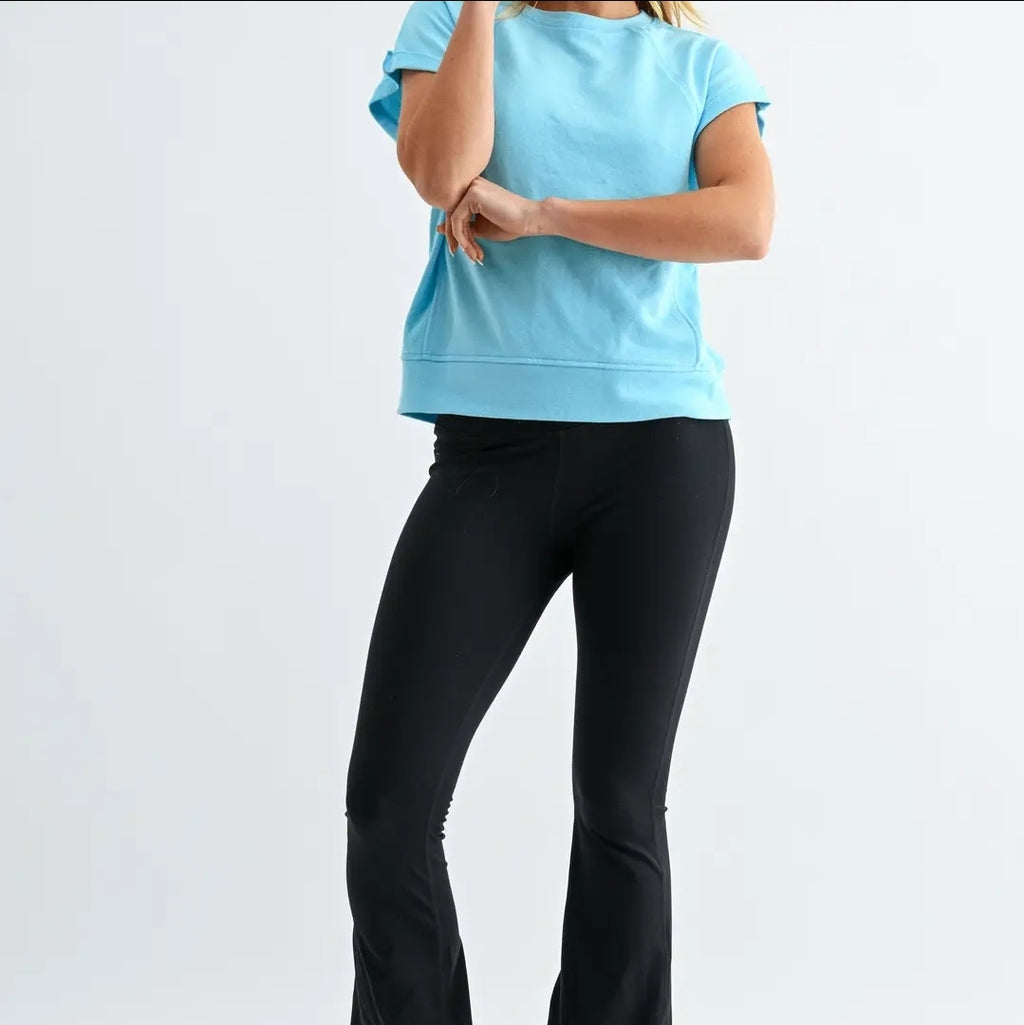 Offset French Terry Cap Sleeve Top image 2