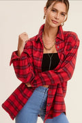 Loose Fit Button Down Soft Fabric Plaid Shirts image 0