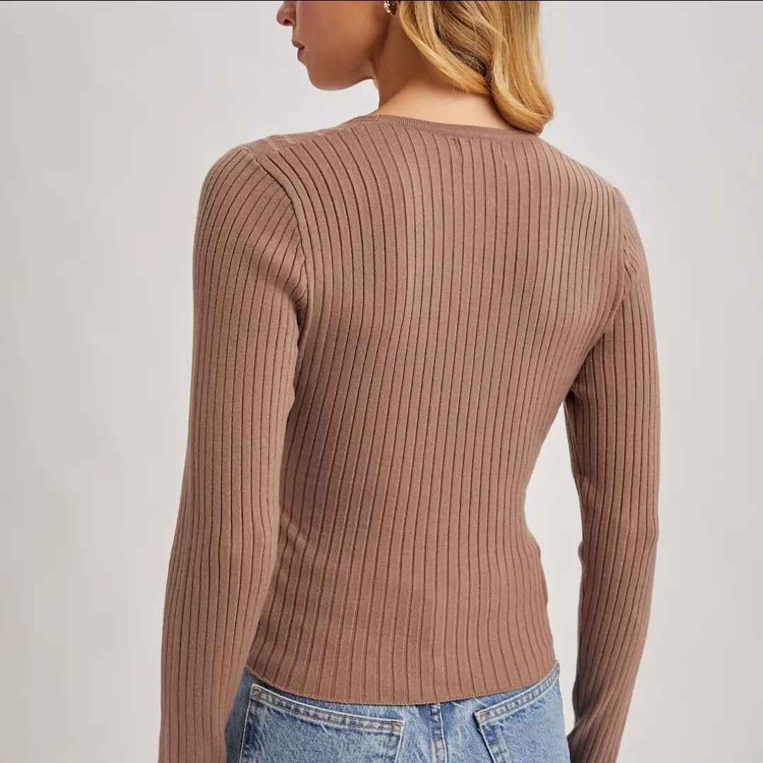 Wrap Knit Sweater Top image 2