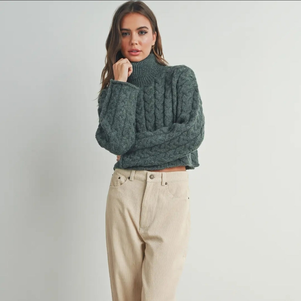 Turtle Neck Long-Sleeve Sweater image 1
