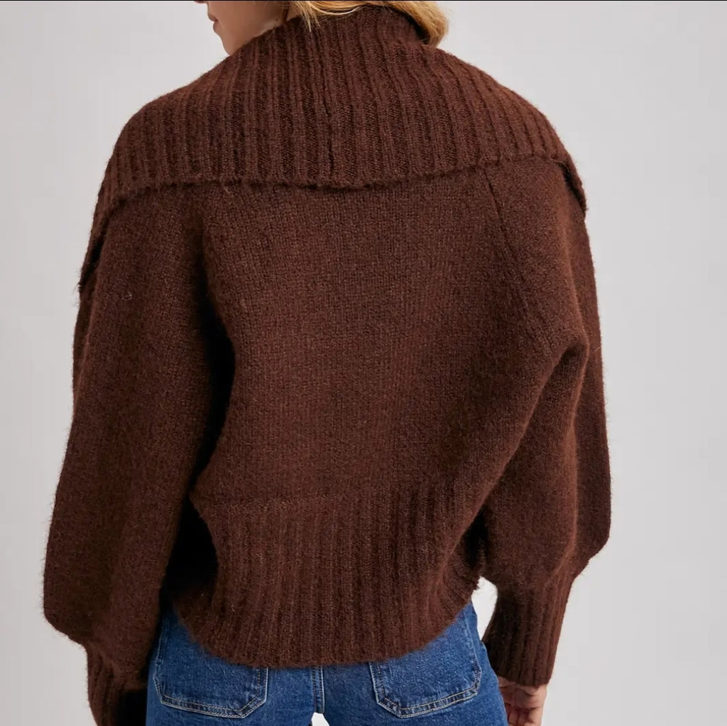 Cropped Chuncky Knit Sweater Shrug image 3
