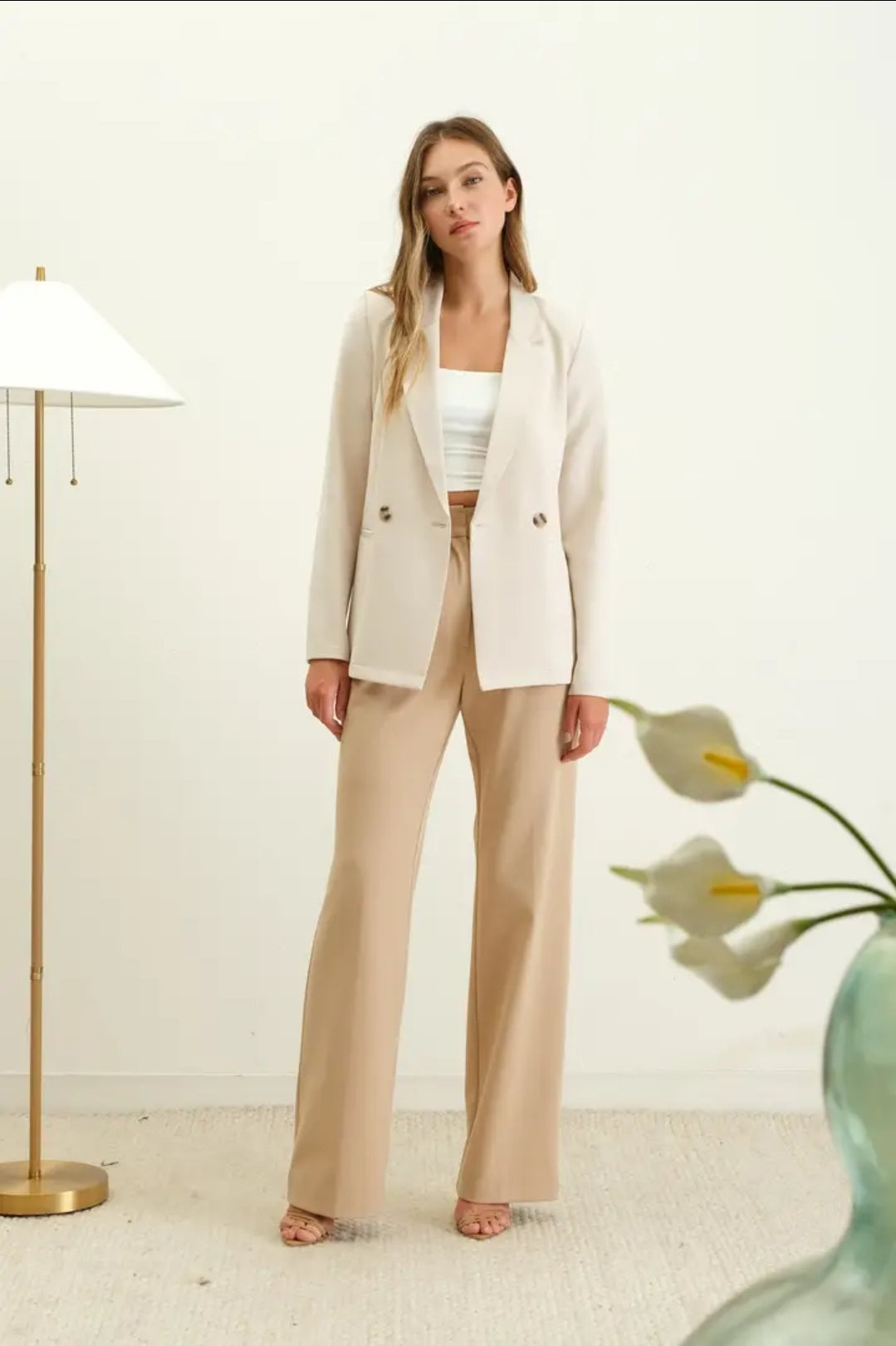 Solid Double Breasted Jacket image 3