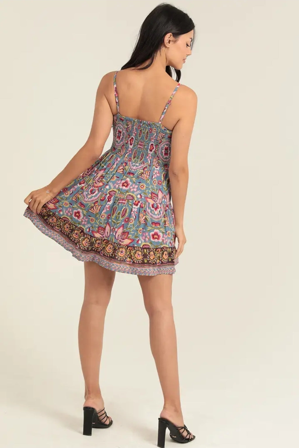 V Neck Twist Front Cut Out Sundress image 2