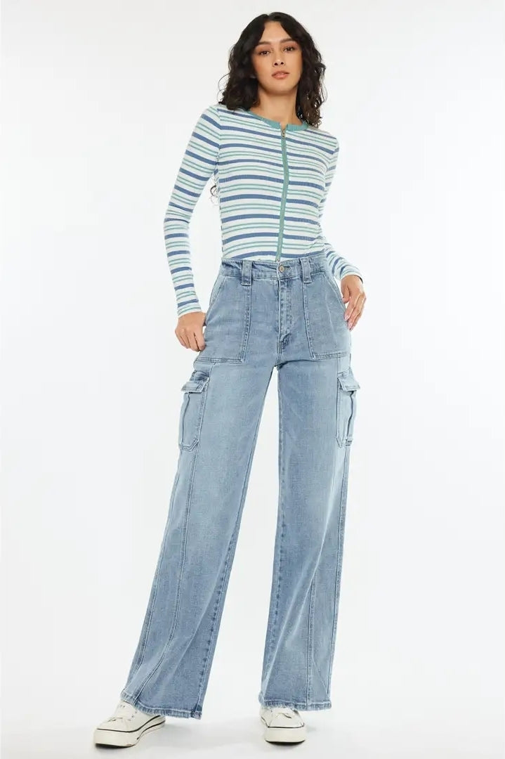 Kancan high rise wide skater fit jeans image 1
