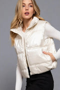 High Neck Zip Up Vest image 0