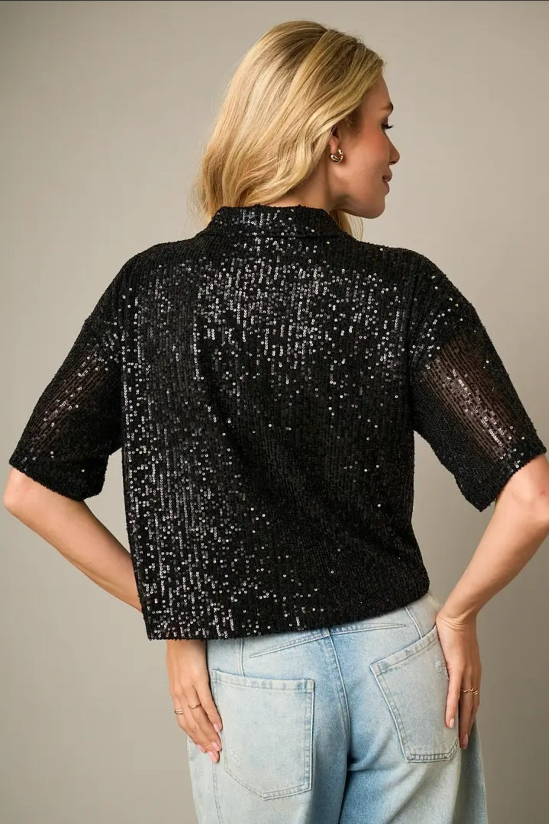 Sequin Short Sleeve Shirt image 3