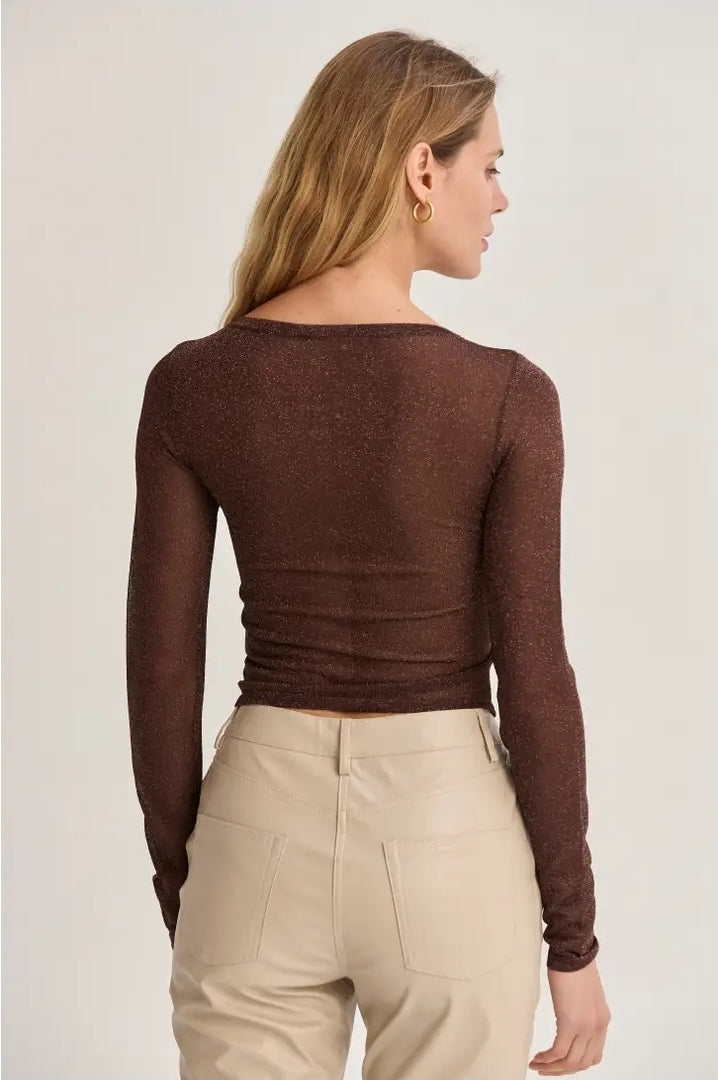 Eliana Lurex Sheer Top image 3