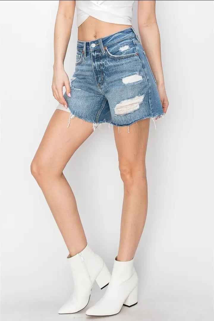 *Hybrid Style* High Rise Midi Shorts