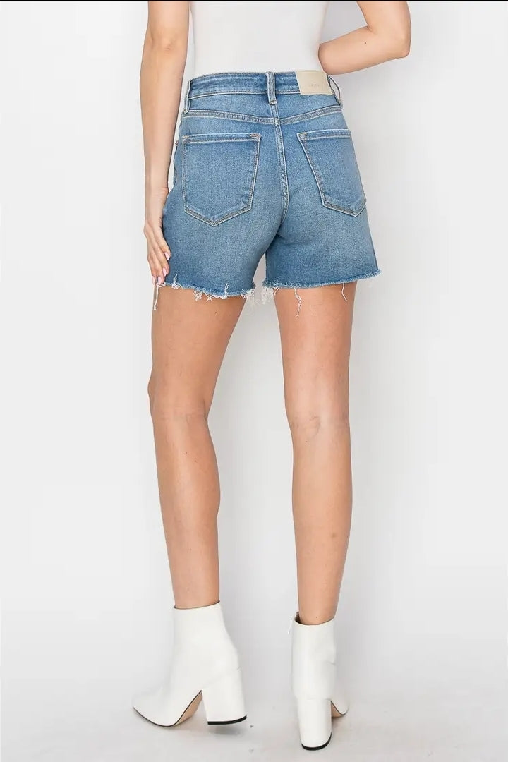*Hybrid Style* High Rise Midi Shorts