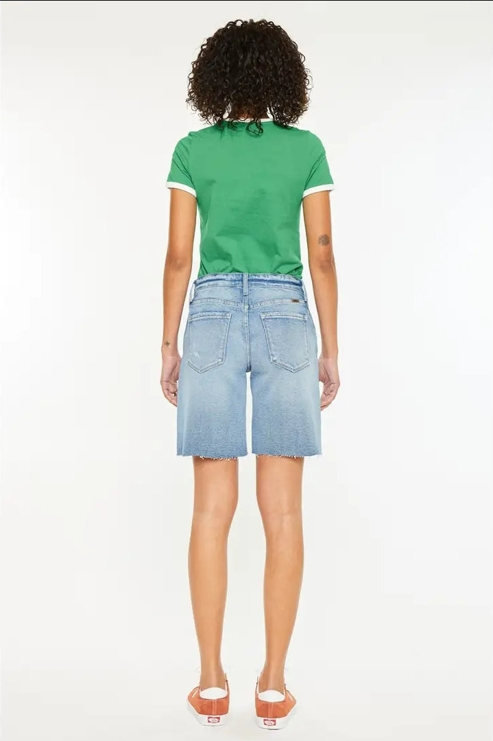 Mid Rise Relaxed Bermuda JEANS