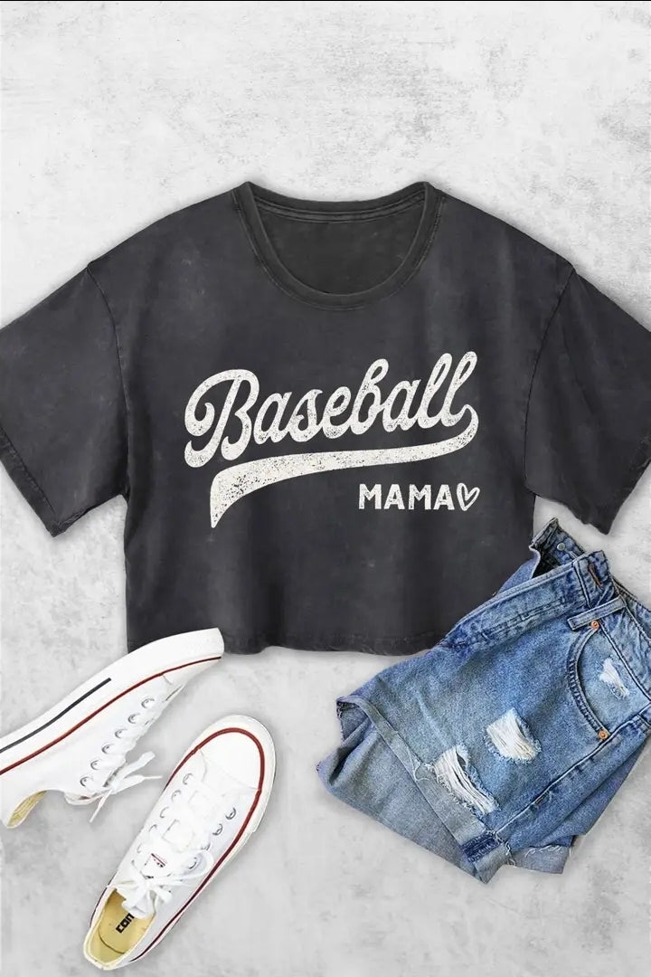 Baseball Mama Crop Top
