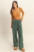 Corduroy High-Waisted Wide Leg Pants image 0