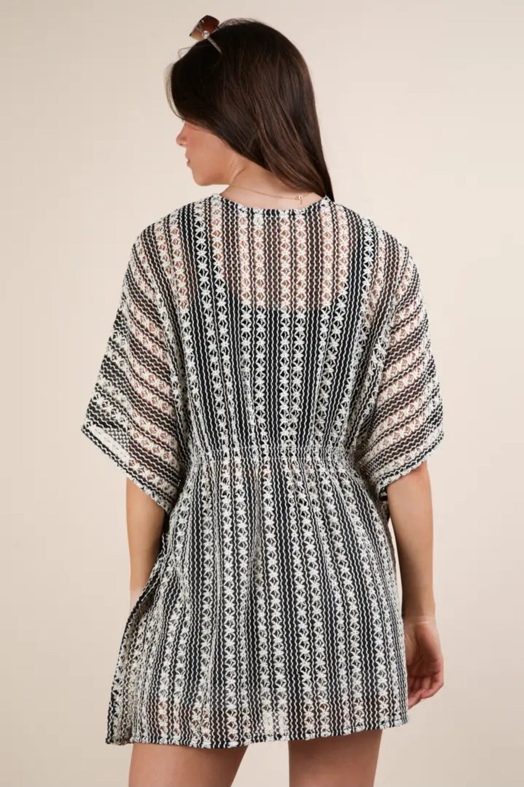 Striped Pancho Boho Cardigan image 6