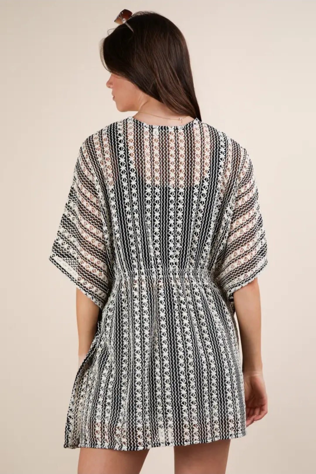 Striped Pancho Boho Cardigan image 6
