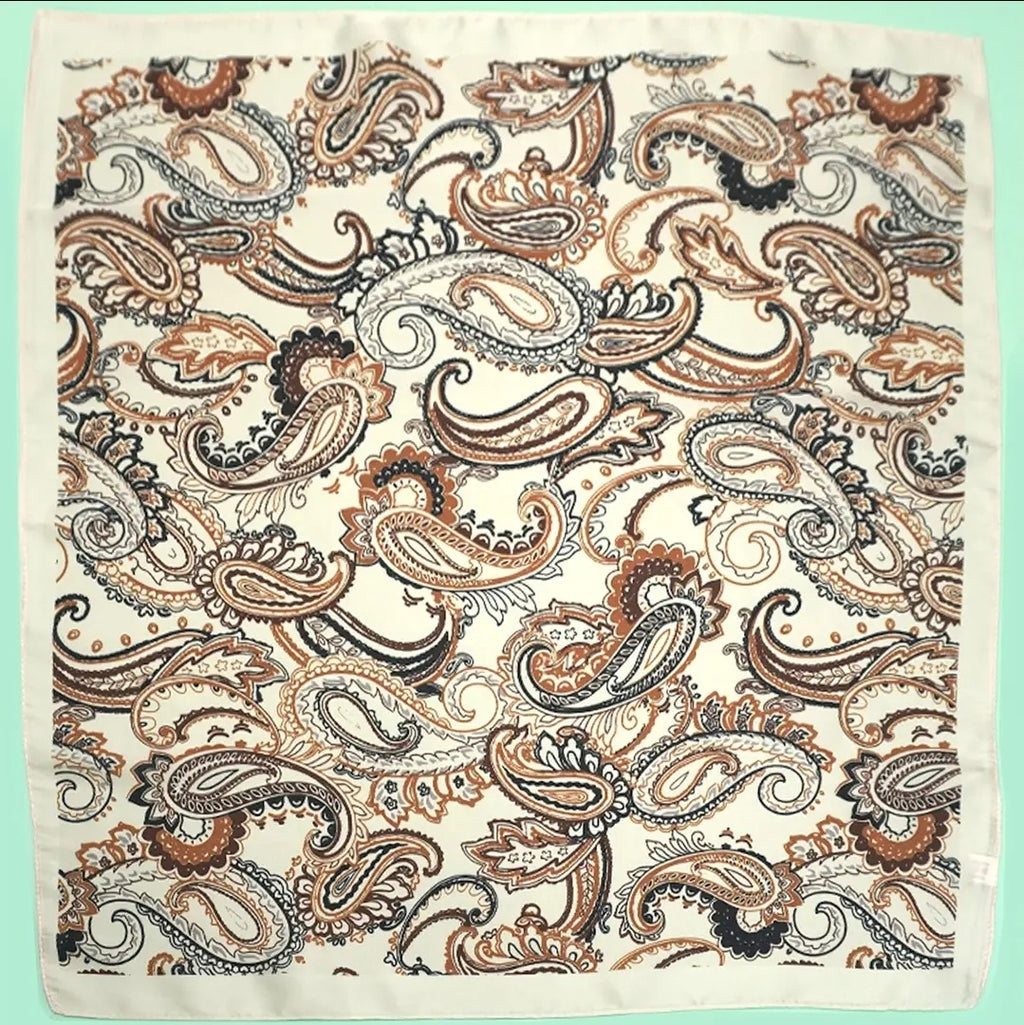 Paisley Pink Silky Feel Bandana Scarf image 0