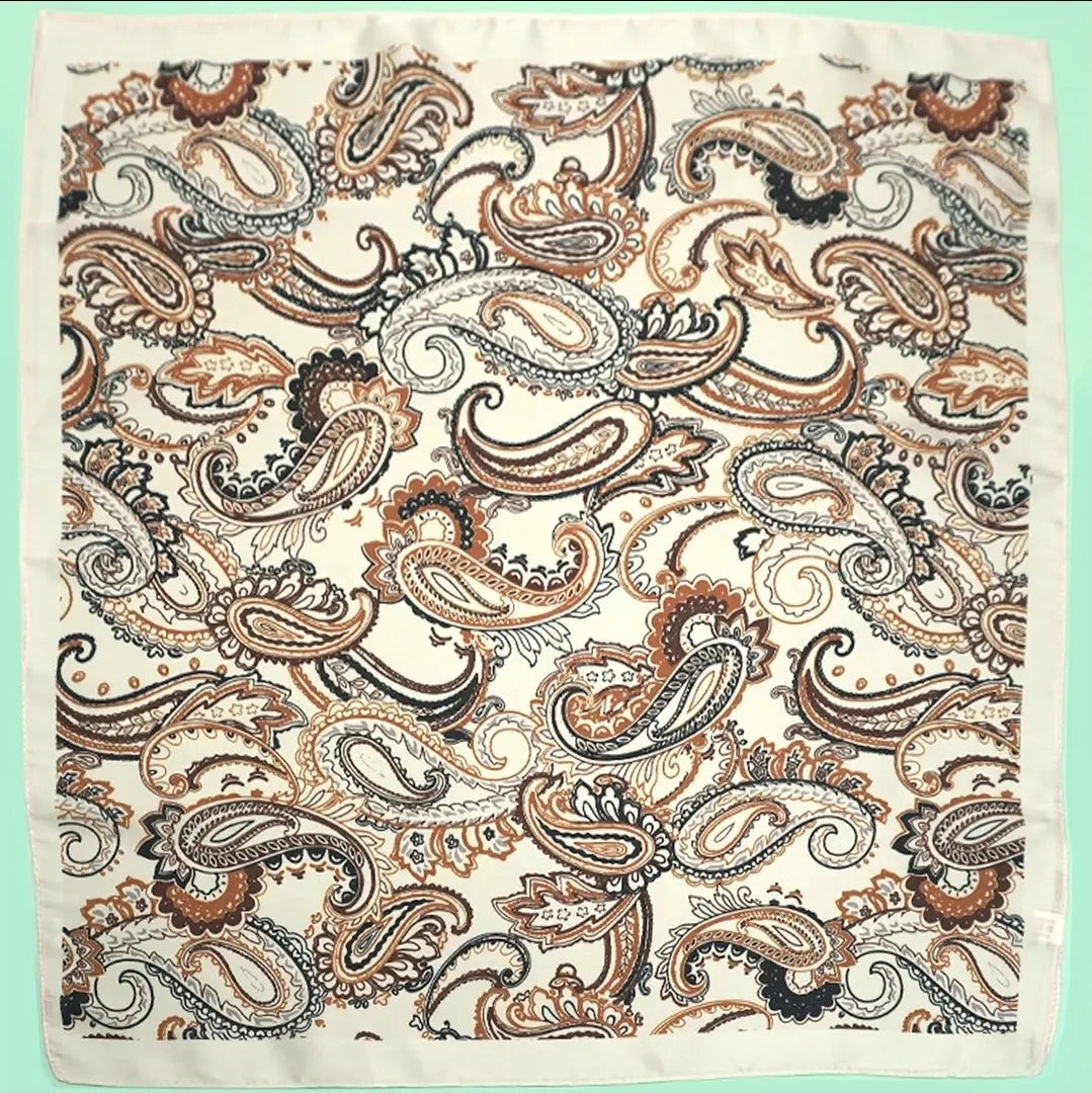 Paisley Pink Silky Feel Bandana Scarf image 0