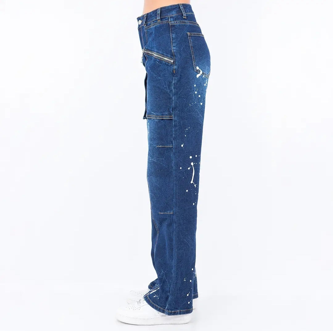 Paint Splashed Straight Fit Jeans image 2