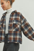 Plaid Crop Fall Shacket image 0