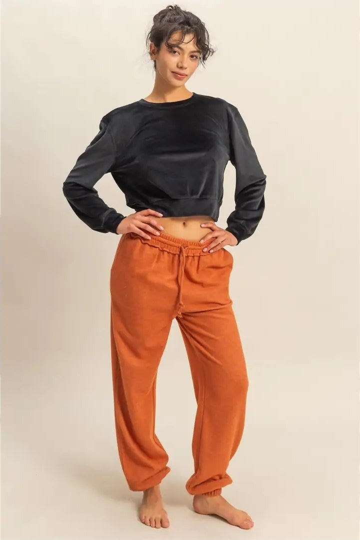 Reverse Seam High-Waisted Jogger Pants image 2