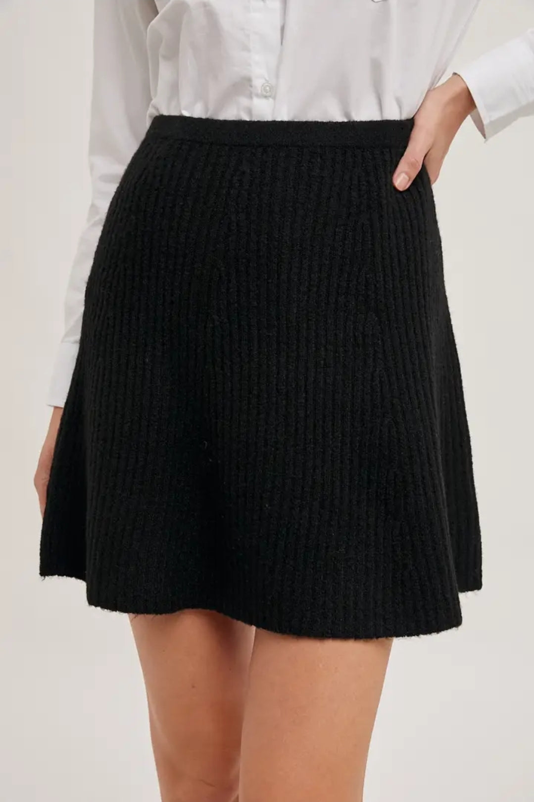 Ribbed Knit Mini Skirt image 3