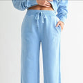 Mineral Wash Luxe Wide-Leg Sweatpants image 0