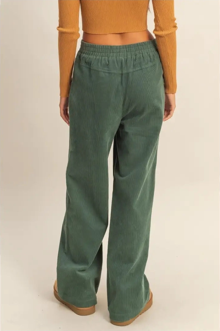 Corduroy High-Waisted Wide Leg Pants image 3
