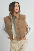 Corduroy Puffer Vest image 0