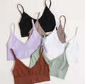 Low Back Ribbed Basic Seamless Bralette image 0