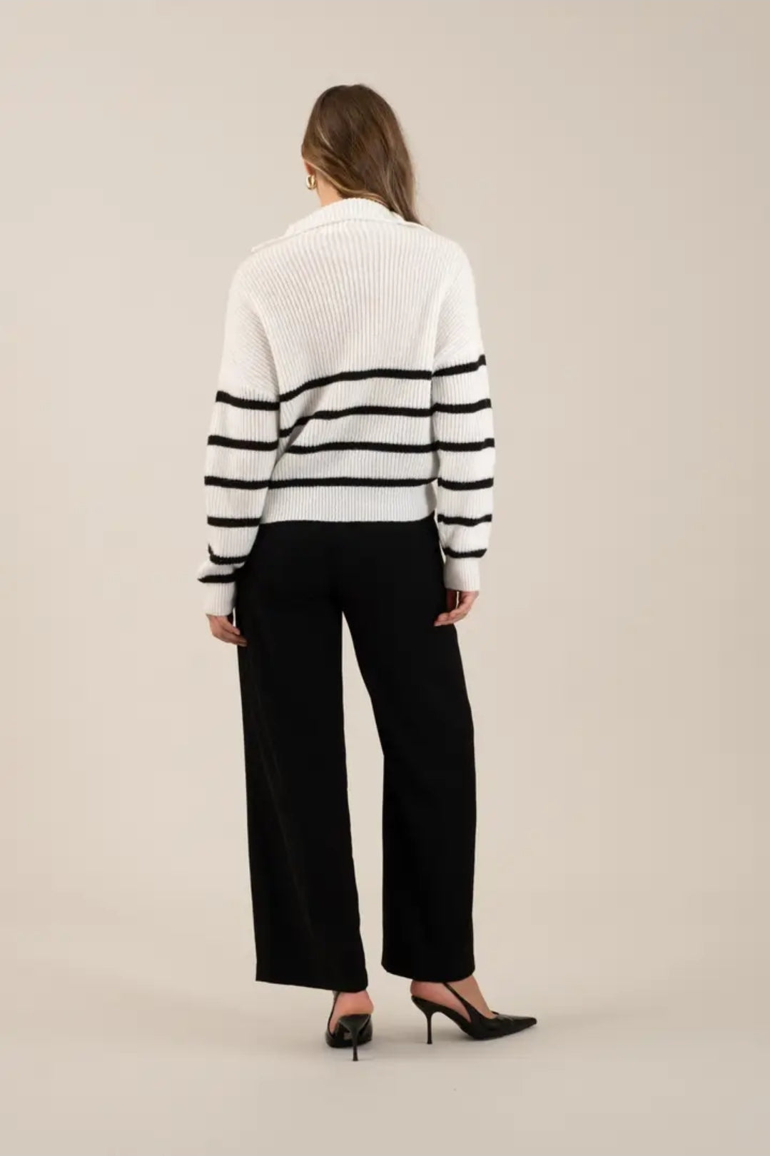 High Waist Wide Leg Pleated Dress Pants image 4