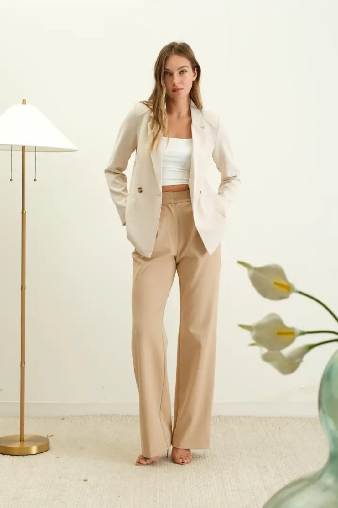 Solid Double Breasted Jacket image 2