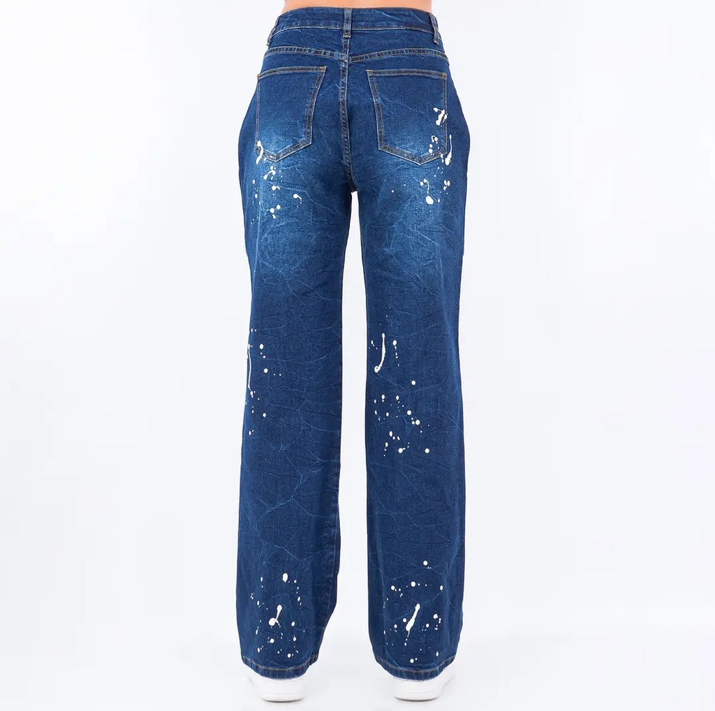 Paint Splashed Straight Fit Jeans image 3