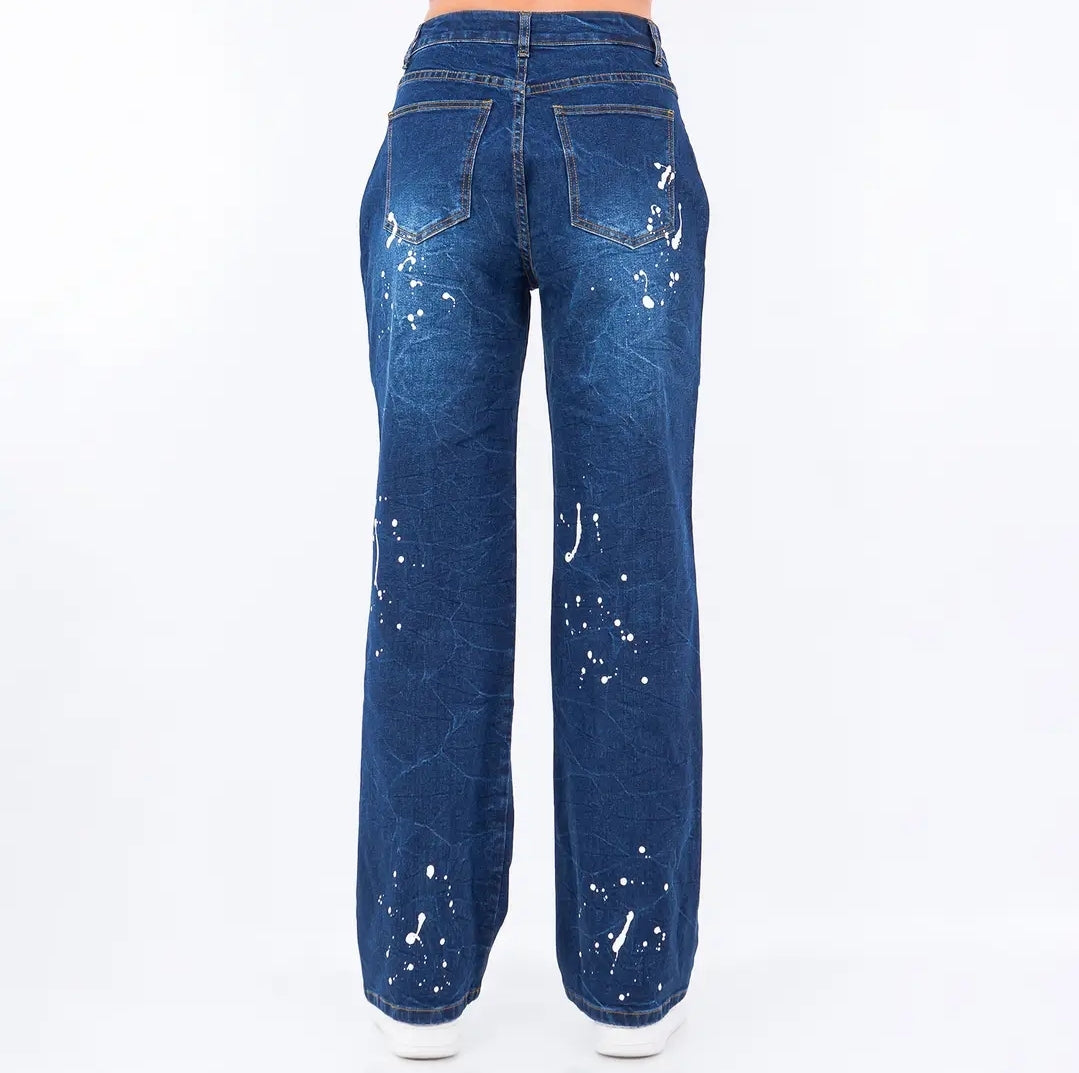 Paint Splashed Straight Fit Jeans image 3