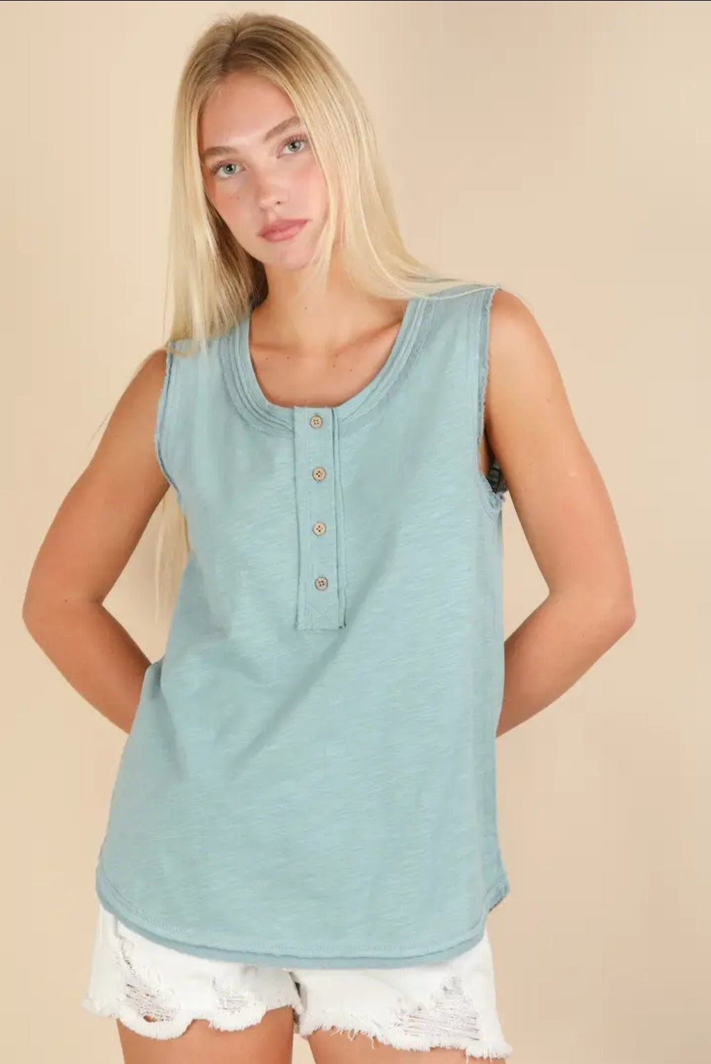 Solid Knit Sleeveless Comfy Top image 2