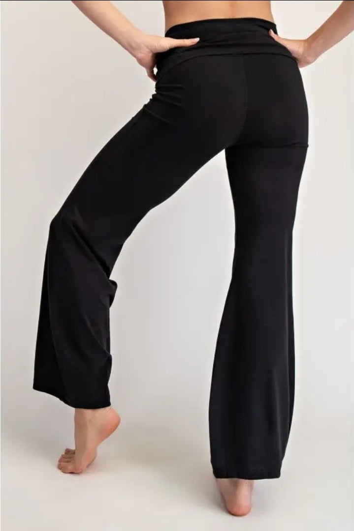 Standard Fit Cotton Lycra Bubbled Flare Pants image 1