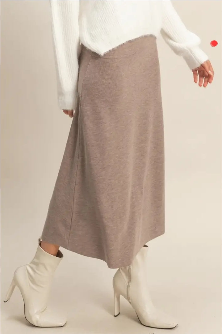 Contemporary Ribbed Knit Skirt image 1
