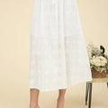 Eyelet Ruffle Detail Midi Skirt