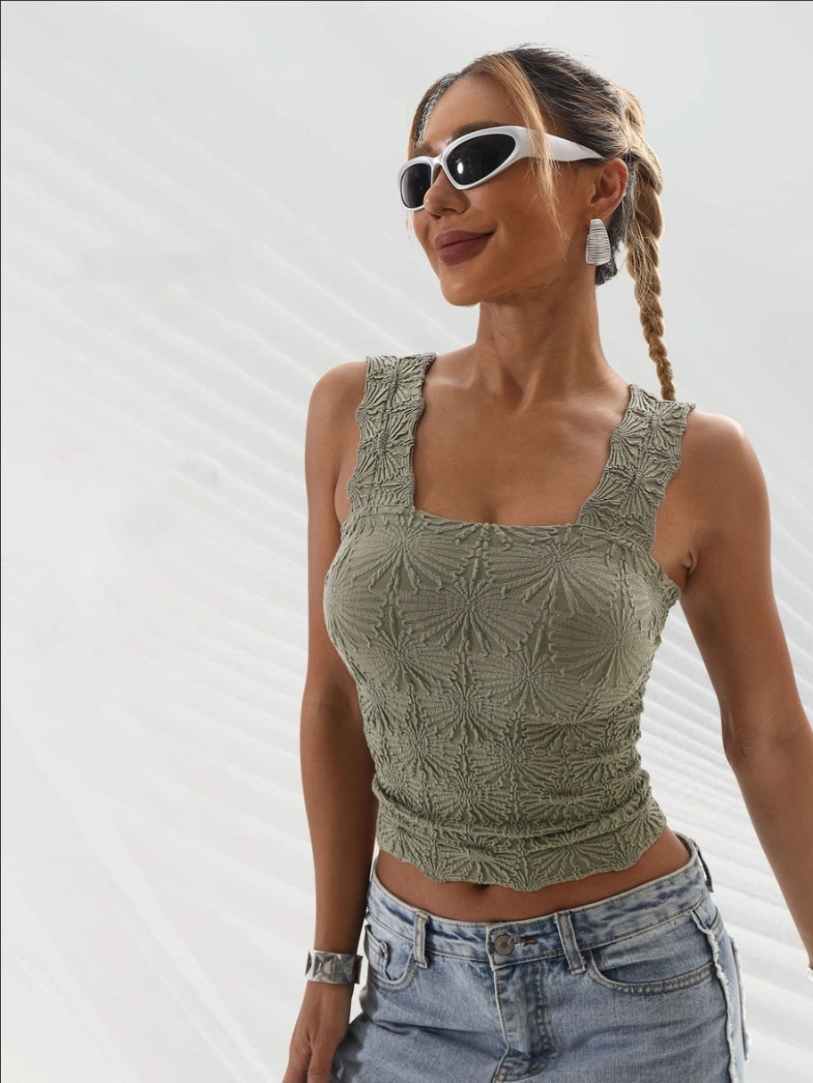 Jacquard Knit Tank Top